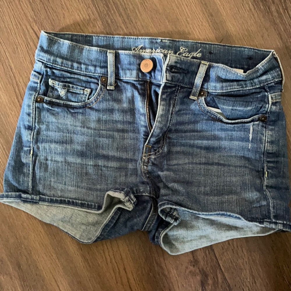 American Eagle Outfitters Blue Denim Jean Shorts
